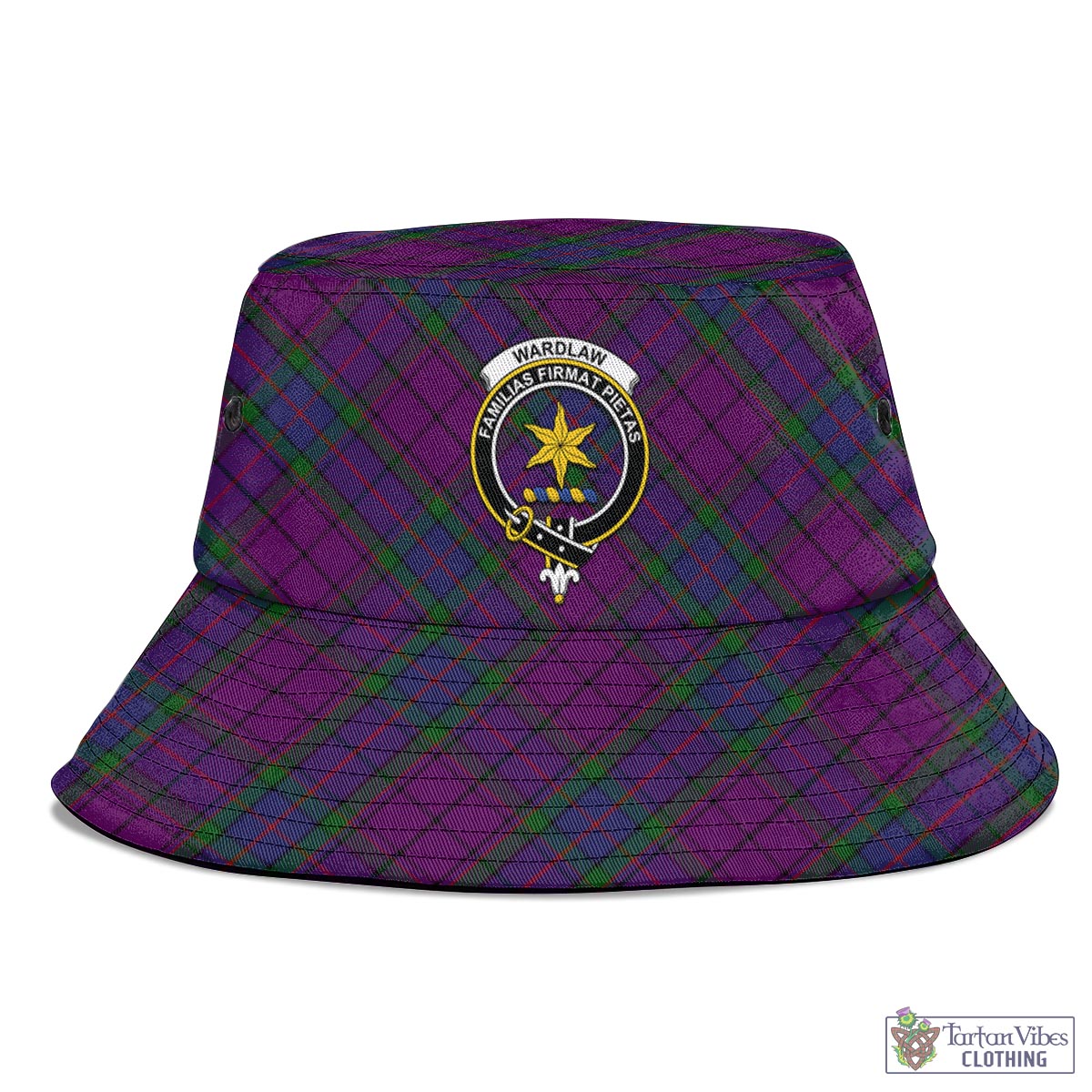 Tartan Vibes Clothing Wardlaw Tartan Bucket Hat with Family Crest