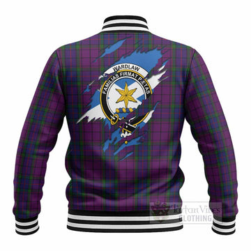 Wardlaw Clan Crest In Me Tartan Baseball Jacket Scotland Flag Style