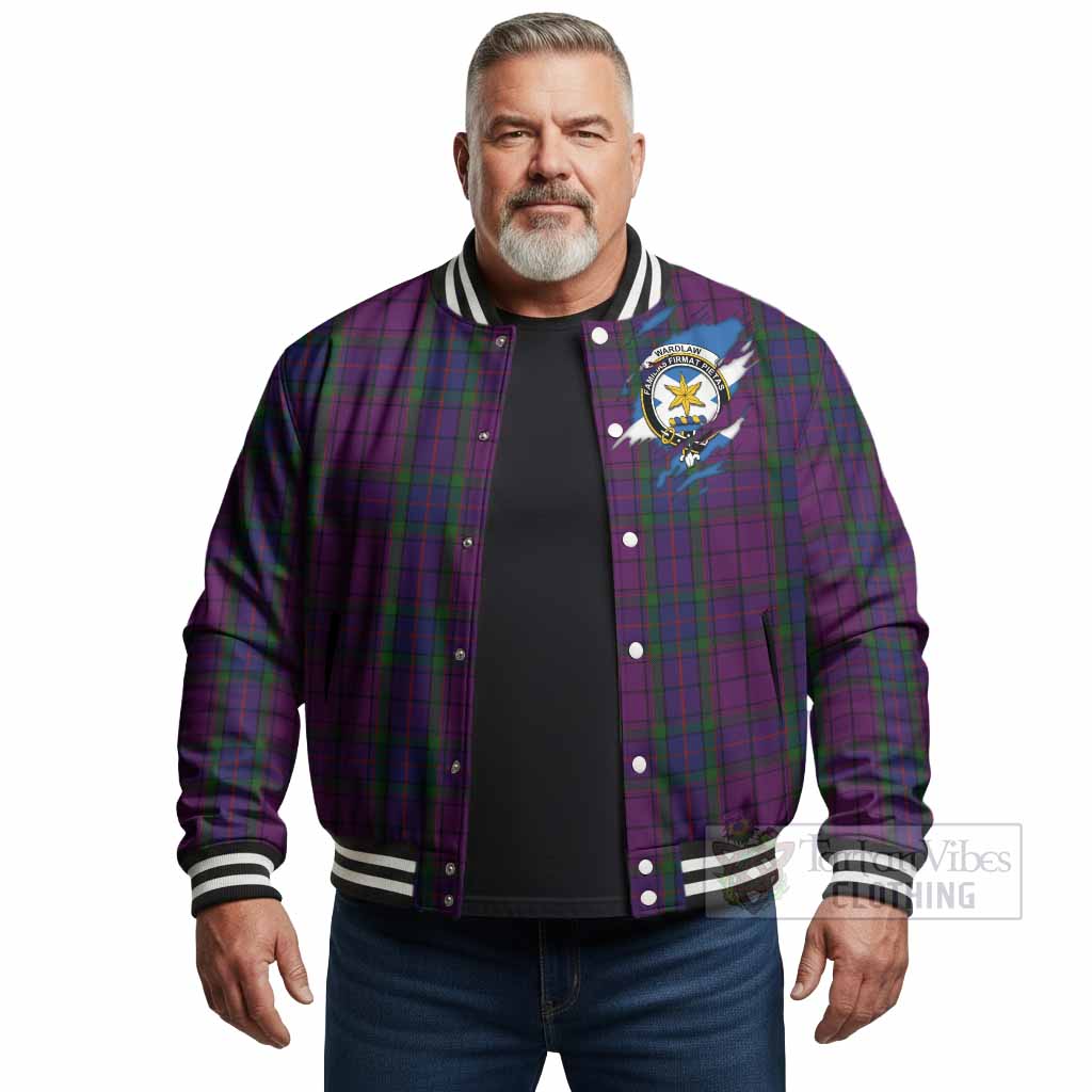 Wardlaw Clan Crest In Me Tartan Baseball Jacket Scotland Flag Style