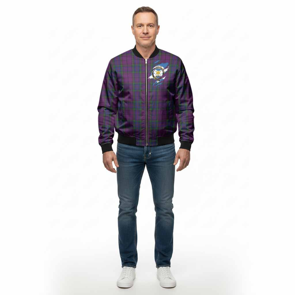 Wardlaw Clan Crest In Me Tartan Bomber Jacket Scotland Flag Style