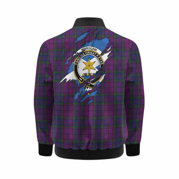 Wardlaw Clan Crest In Me Tartan Kid Bomber Jacket Scotland Flag Style