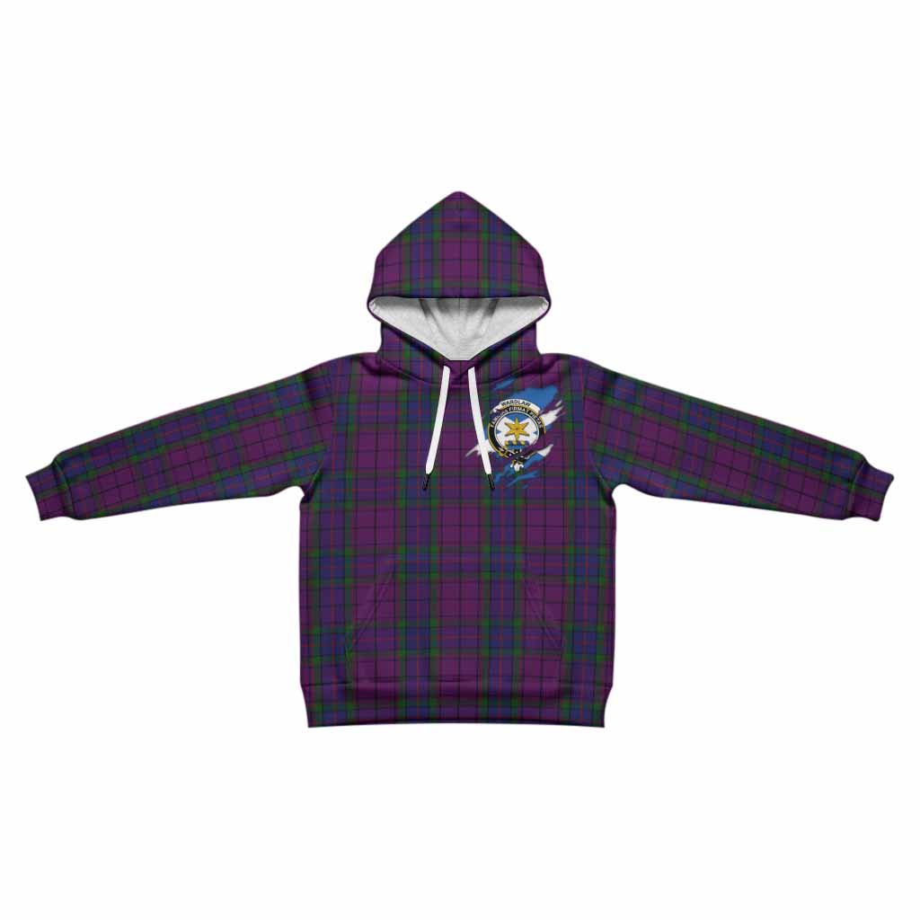 Wardlaw Clan Crest In Me Tartan Kid Hoodie Scotland Flag Style