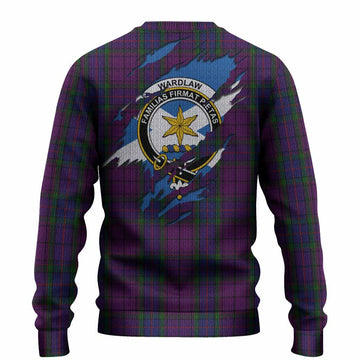 Wardlaw Clan Crest In Me Tartan Knitted Sweater Scotland Flag Style