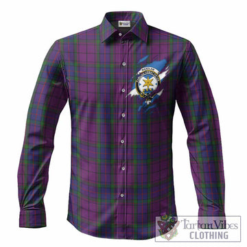 Wardlaw Clan Crest In Me Tartan Long Sleeve Button Shirts Scotland Flag Style