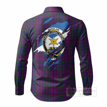 Wardlaw Clan Crest In Me Tartan Long Sleeve Button Shirts Scotland Flag Style