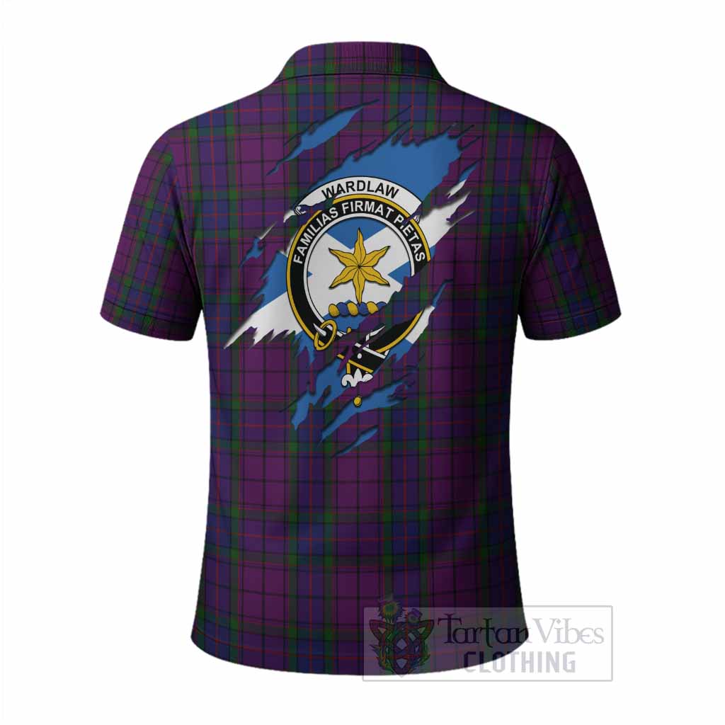 Wardlaw Clan Crest In Me Tartan Polo Shirt Scotland Flag Style