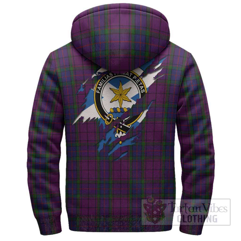 Wardlaw Clan Crest In Me Tartan Sherpa Hoodie Scotland Flag Style