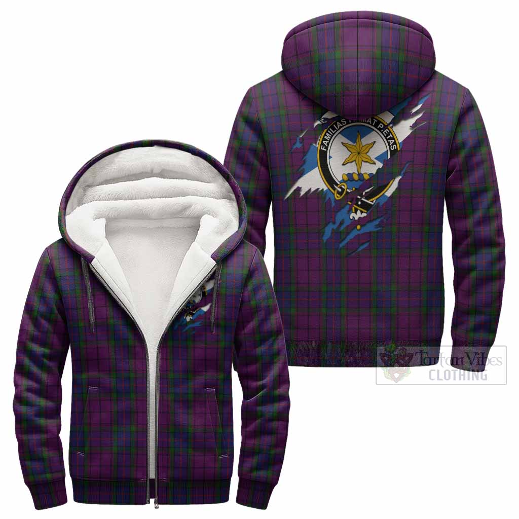 Wardlaw Clan Crest In Me Tartan Sherpa Hoodie Scotland Flag Style