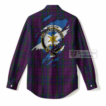 Wardlaw Clan Crest In Me Tartan Women Casual Shirt Scotland Flag Style