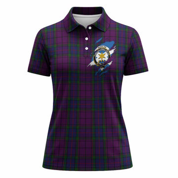 Wardlaw Clan Crest In Me Tartan Women Polo Shirt Scotland Flag Style