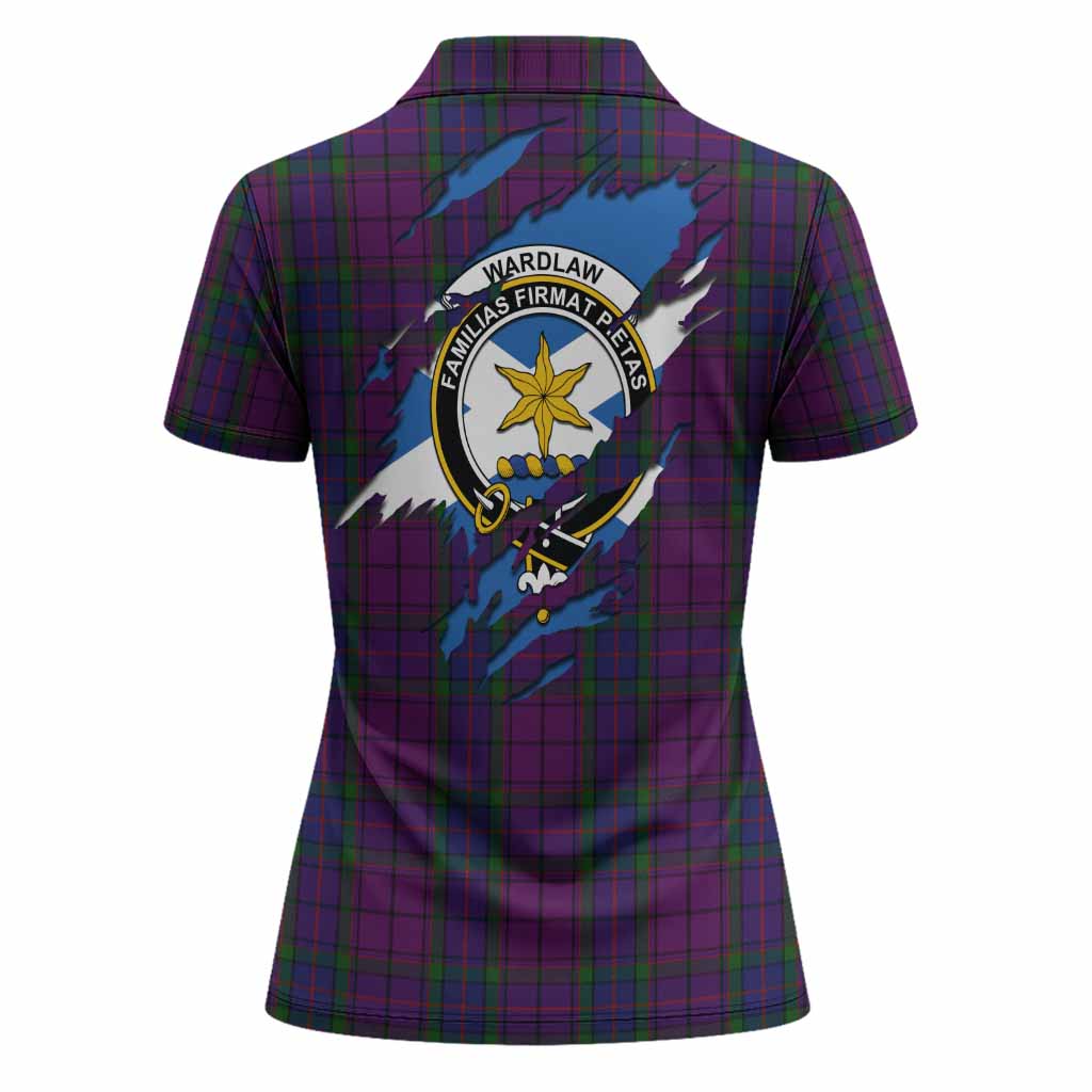 Wardlaw Clan Crest In Me Tartan Women Polo Shirt Scotland Flag Style