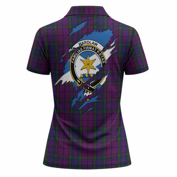 Wardlaw Clan Crest In Me Tartan Women Polo Shirt Scotland Flag Style