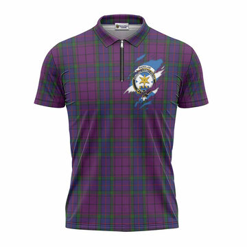 Wardlaw Clan Crest In Me Tartan Zipper Polo Shirt Scotland Flag Style