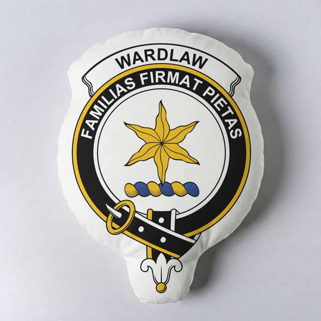 Wardlaw Clan Crest Shaped Throw Pillow, Scottish Clan Badge Decorative Pillow