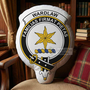Wardlaw Clan Crest Shaped Throw Pillow, Scottish Clan Badge Decorative Pillow