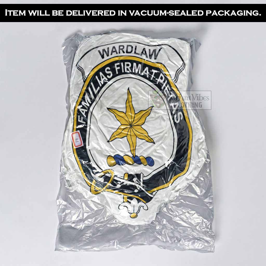 Wardlaw Clan Crest Shaped Throw Pillow, Scottish Clan Badge Decorative Pillow