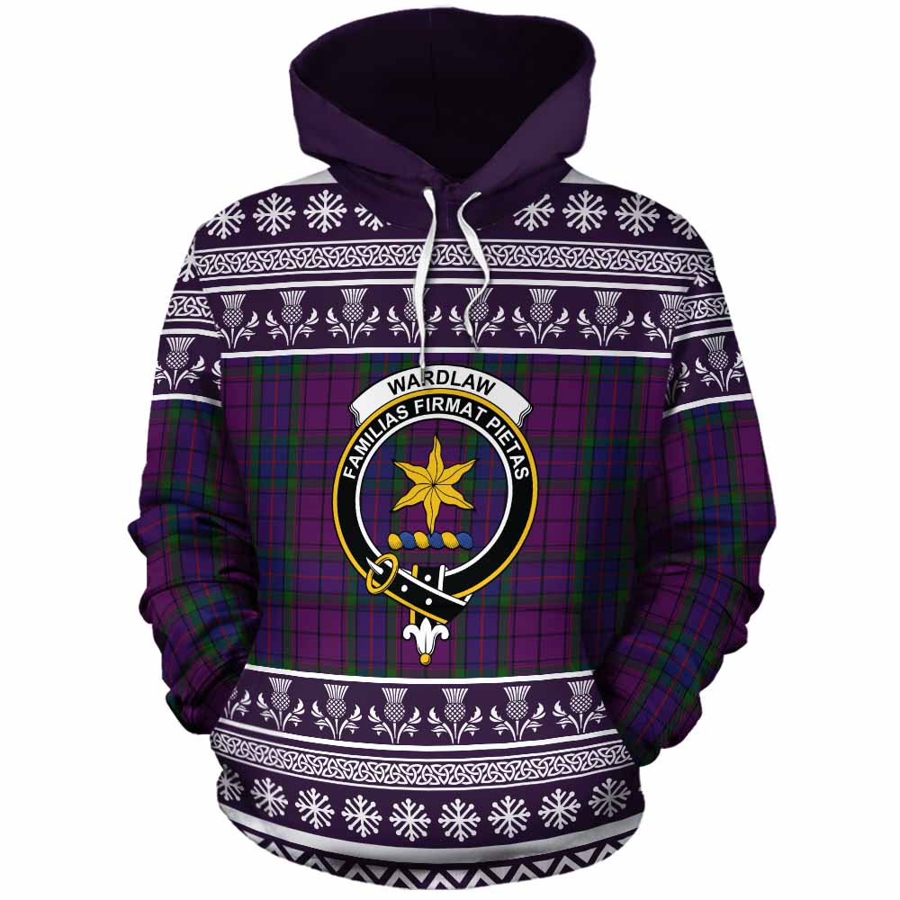 Wardlaw Clan Tartan Christmas Cotton Hoodie with Family Crest - Tartan Vibes Clothing