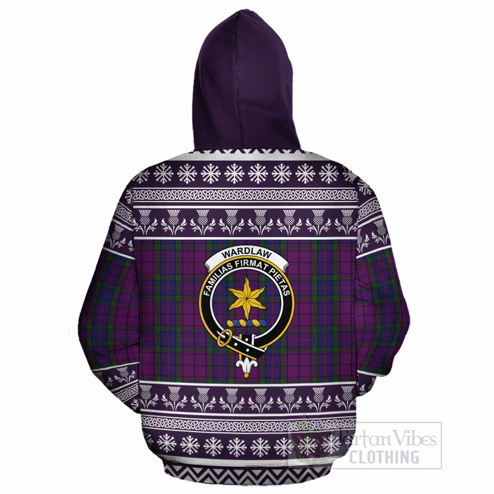 Wardlaw Clan Tartan Christmas Cotton Hoodie with Family Crest - Tartan Vibes Clothing
