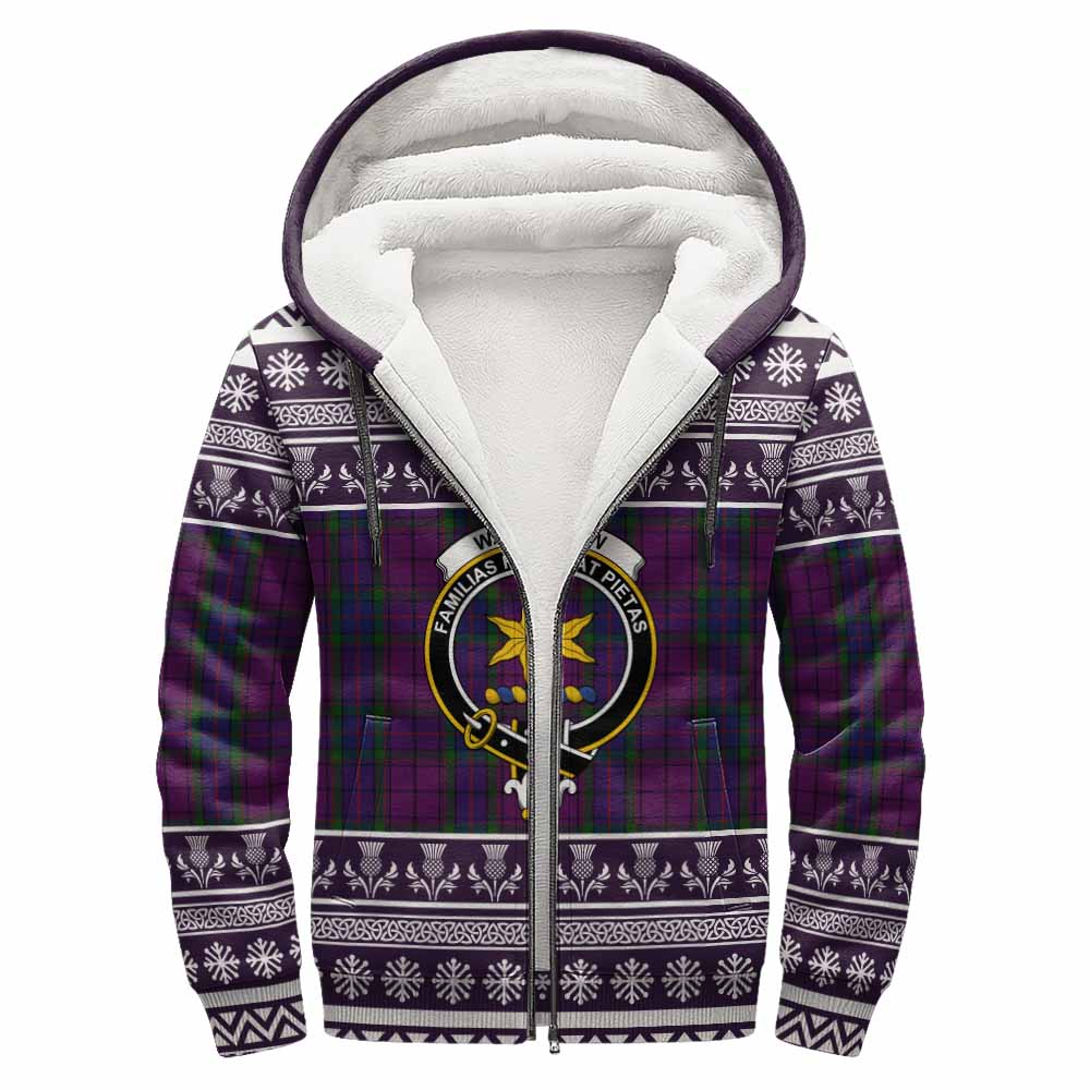 Wardlaw Clan Tartan Christmas Fleece Hoodie with Family Crest - Tartan Vibes Clothing