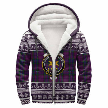 Wardlaw Clan Tartan Christmas Fleece Hoodie with Family Crest