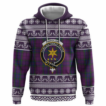 Wardlaw Clan Tartan Christmas Hoodie with Family Crest