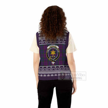 Wardlaw Clan Tartan Christmas Knitted V-Neck Vest with Family Crest - Tartan Vibes Clothing
