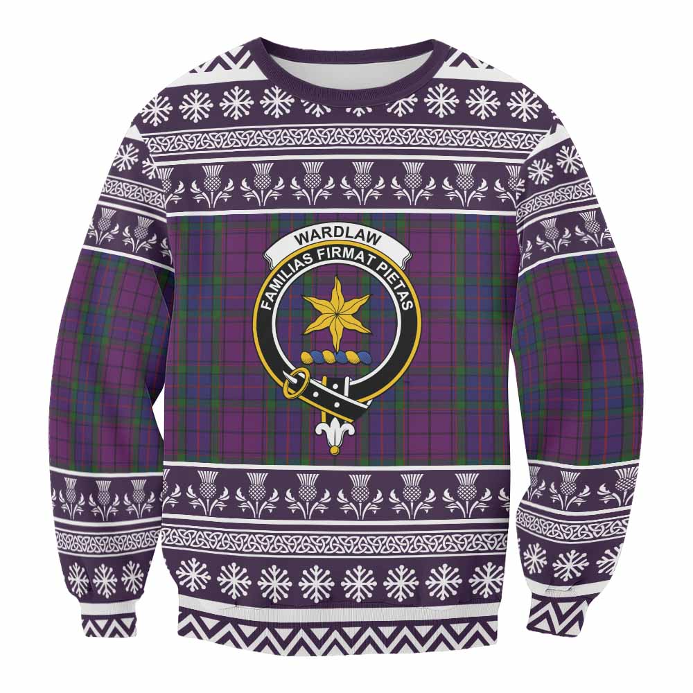 Wardlaw Clan Tartan Christmas Sweatshirt with Family Crest - Tartan Vibes Clothing