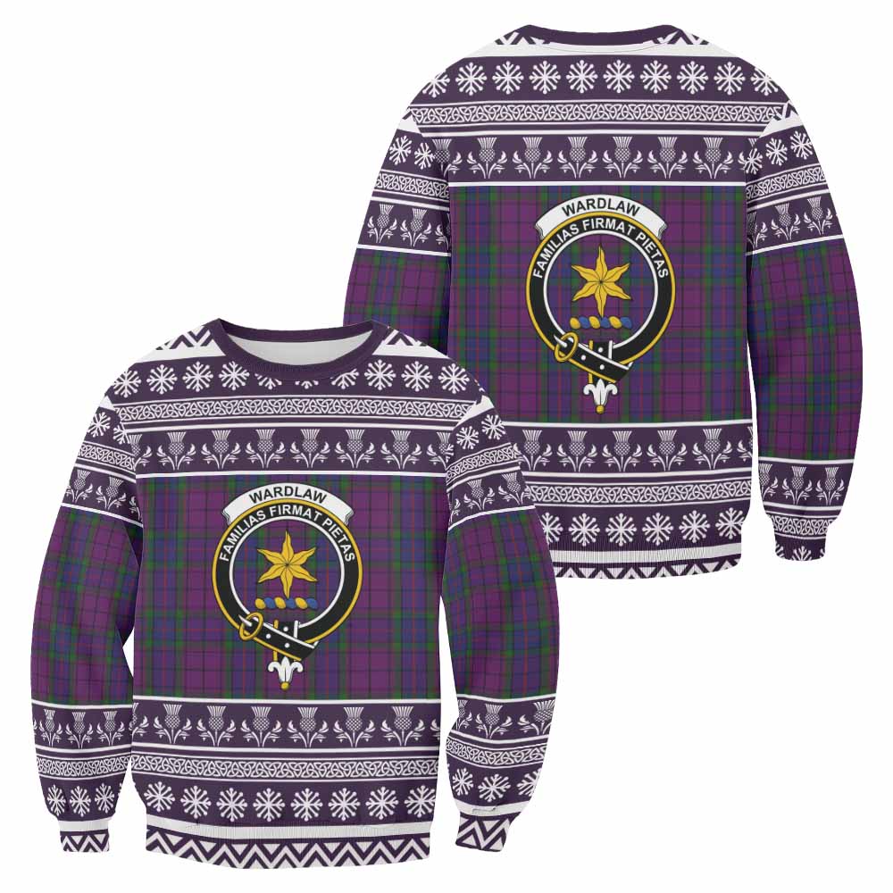 Wardlaw Clan Tartan Christmas Sweatshirt with Family Crest - Tartan Vibes Clothing