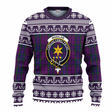 Wardlaw Clan Tartan Christmas Ugly Sweater with Family Crest