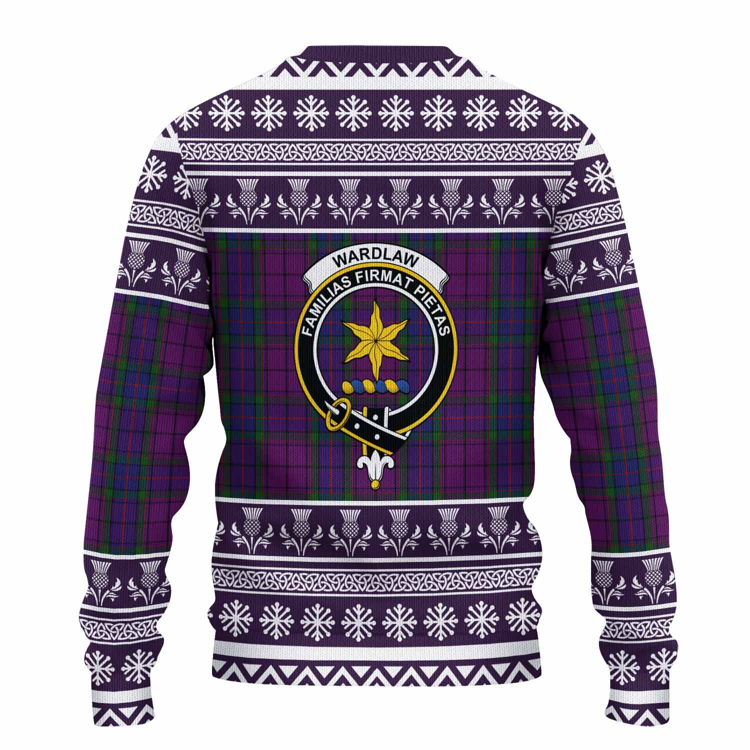 Wardlaw Clan Tartan Christmas Ugly Sweater with Family Crest - Tartan Vibes Clothing