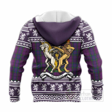 Wardlaw Clan Tartan Crest Christmas Knitted Hoodie Coat of Arms Funny Style - Tartan Vibes Clothing
