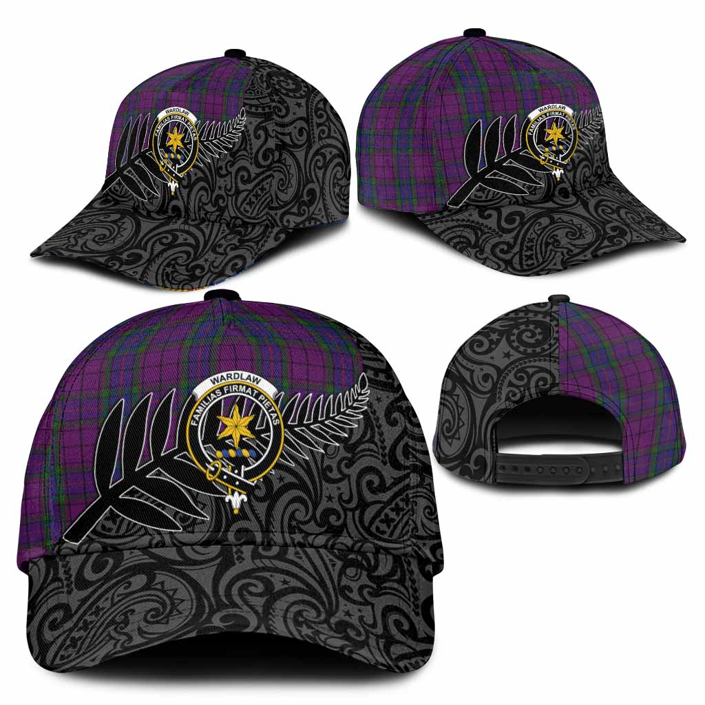 Wardlaw Crest Tartan Classic Cap with New Zealand Silver Fern Half Style