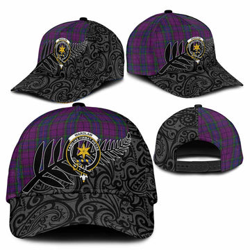 Wardlaw Crest Tartan Classic Cap with New Zealand Silver Fern Half Style