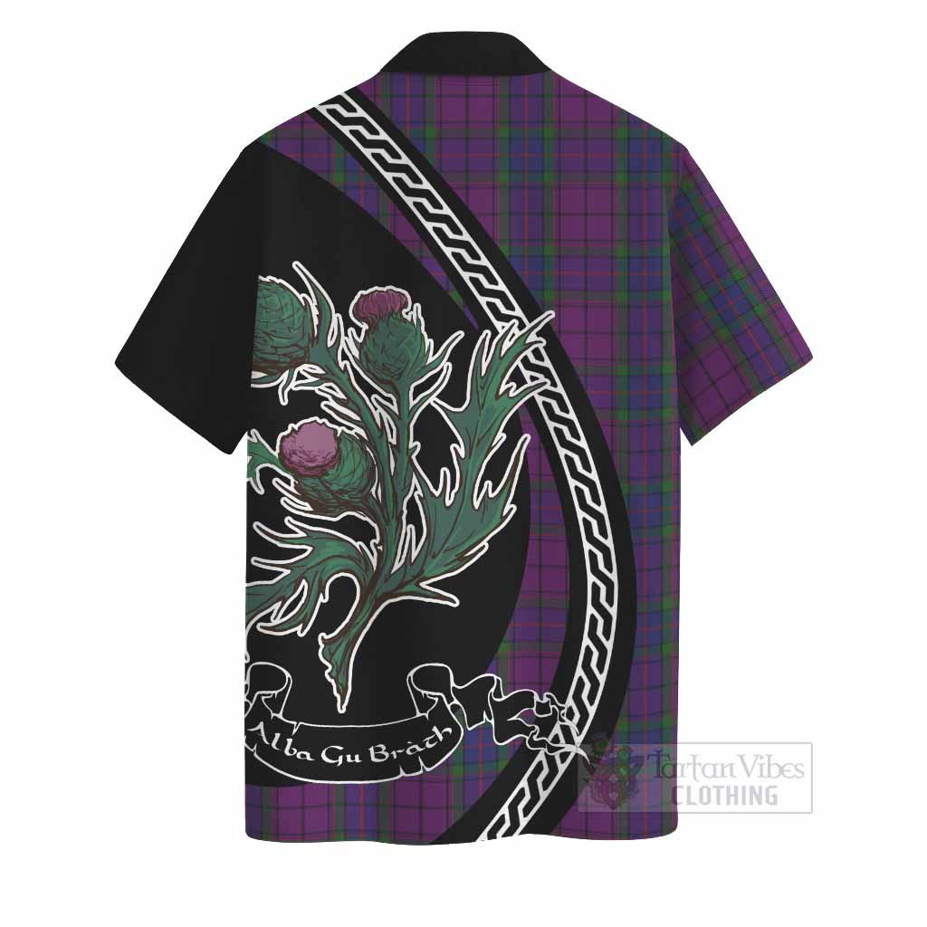 Wardlaw Family Crest Tartan Hawaiian Shirt Alba Thistle Inspired - Tartan Vibes Clothing