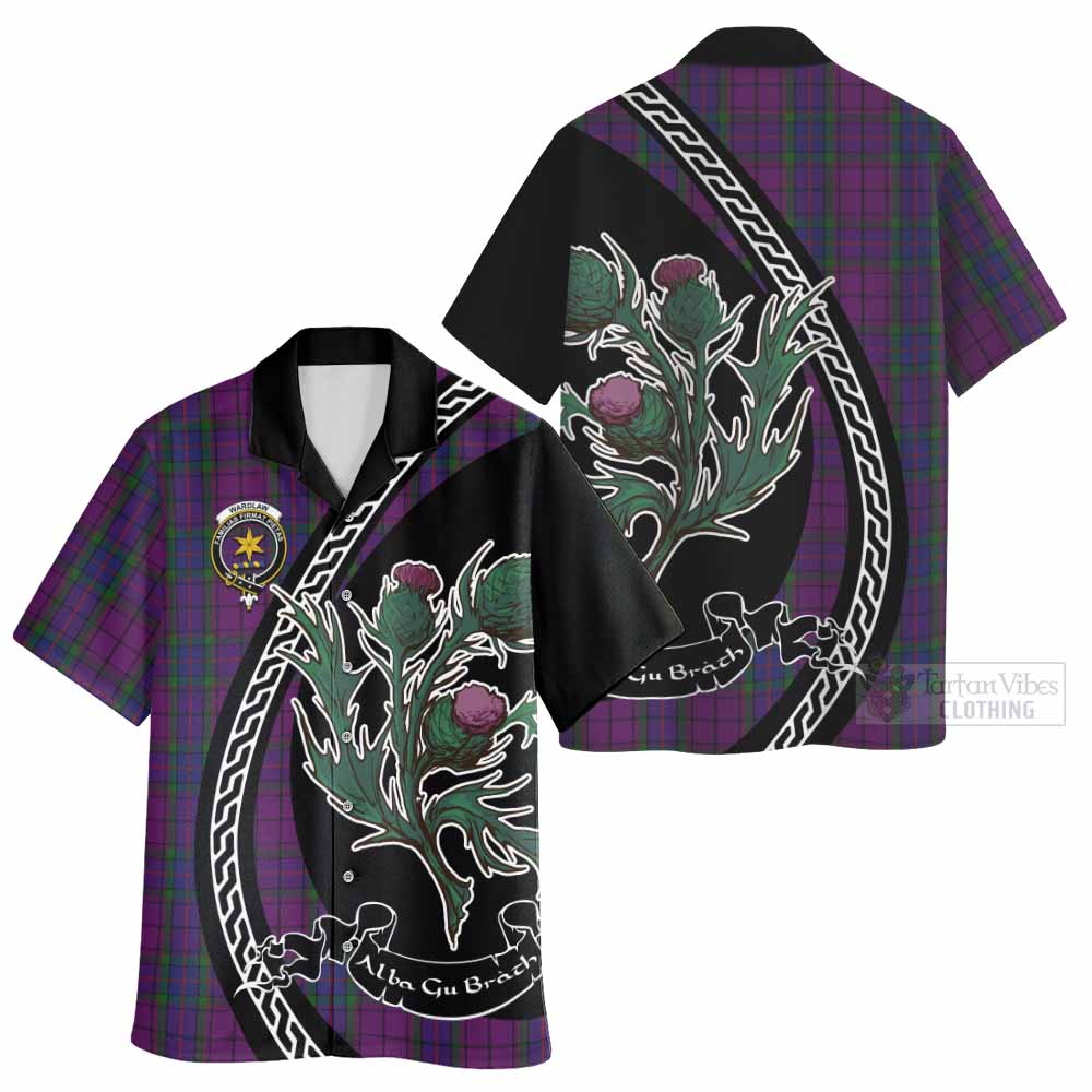 Wardlaw Family Crest Tartan Hawaiian Shirt Alba Thistle Inspired - Tartan Vibes Clothing