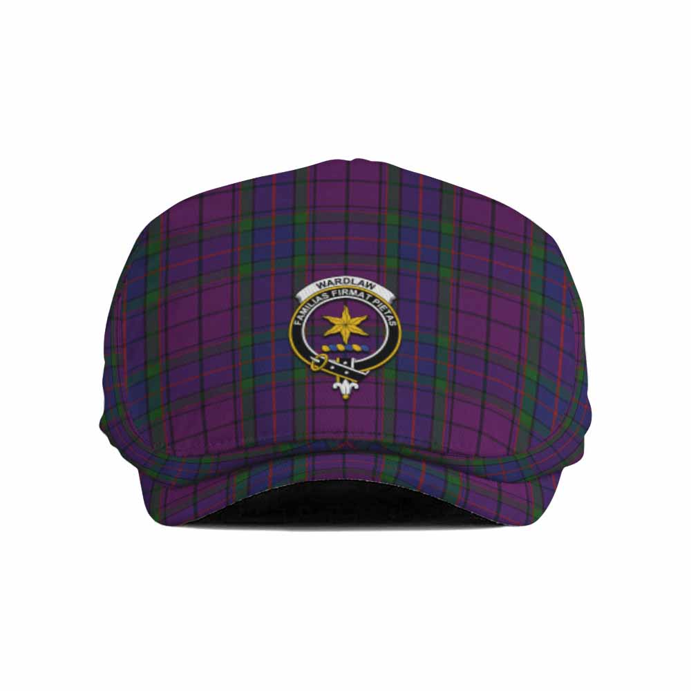 Wardlaw Family Crest Tartan Jeff Cap, Tartan Flat Cap