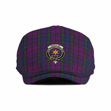 Wardlaw Family Crest Tartan Jeff Cap, Tartan Flat Cap