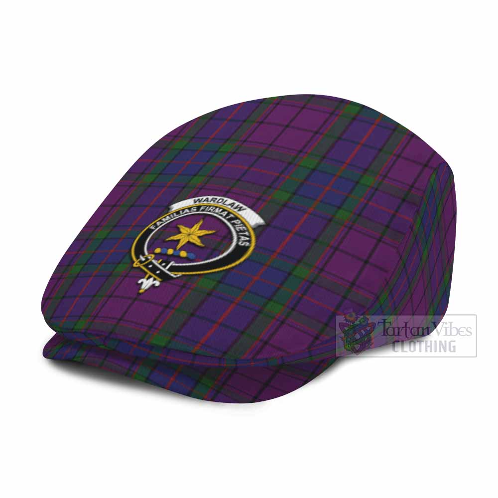Wardlaw Family Crest Tartan Jeff Cap, Tartan Flat Cap