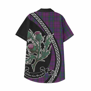 Wardlaw Family Crest Tartan Kid Hawaiian Shirt Alba Thistle Inspired - Tartan Vibes Clothing