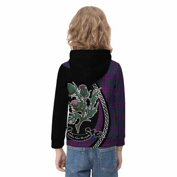 Wardlaw Family Crest Tartan Kid Hoodie Alba Thistle Inspired - Tartan Vibes Clothing