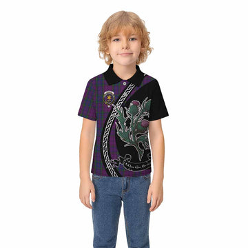 Wardlaw Family Crest Tartan Kid Polo Shirt Alba Thistle Inspired - Tartan Vibes Clothing