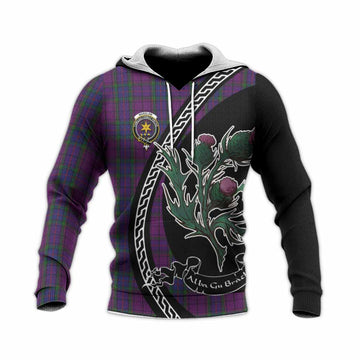 Wardlaw Family Crest Tartan Knitted Hoodie Alba Thistle Inspired - Tartan Vibes Clothing