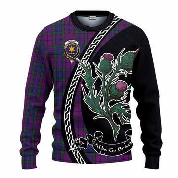 Wardlaw Family Crest Tartan Knitted Sweater Alba Thistle Inspired - Tartan Vibes Clothing