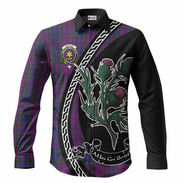 Wardlaw Family Crest Tartan Long Sleeve Button Shirts Alba Thistle Inspired - Tartan Vibes Clothing