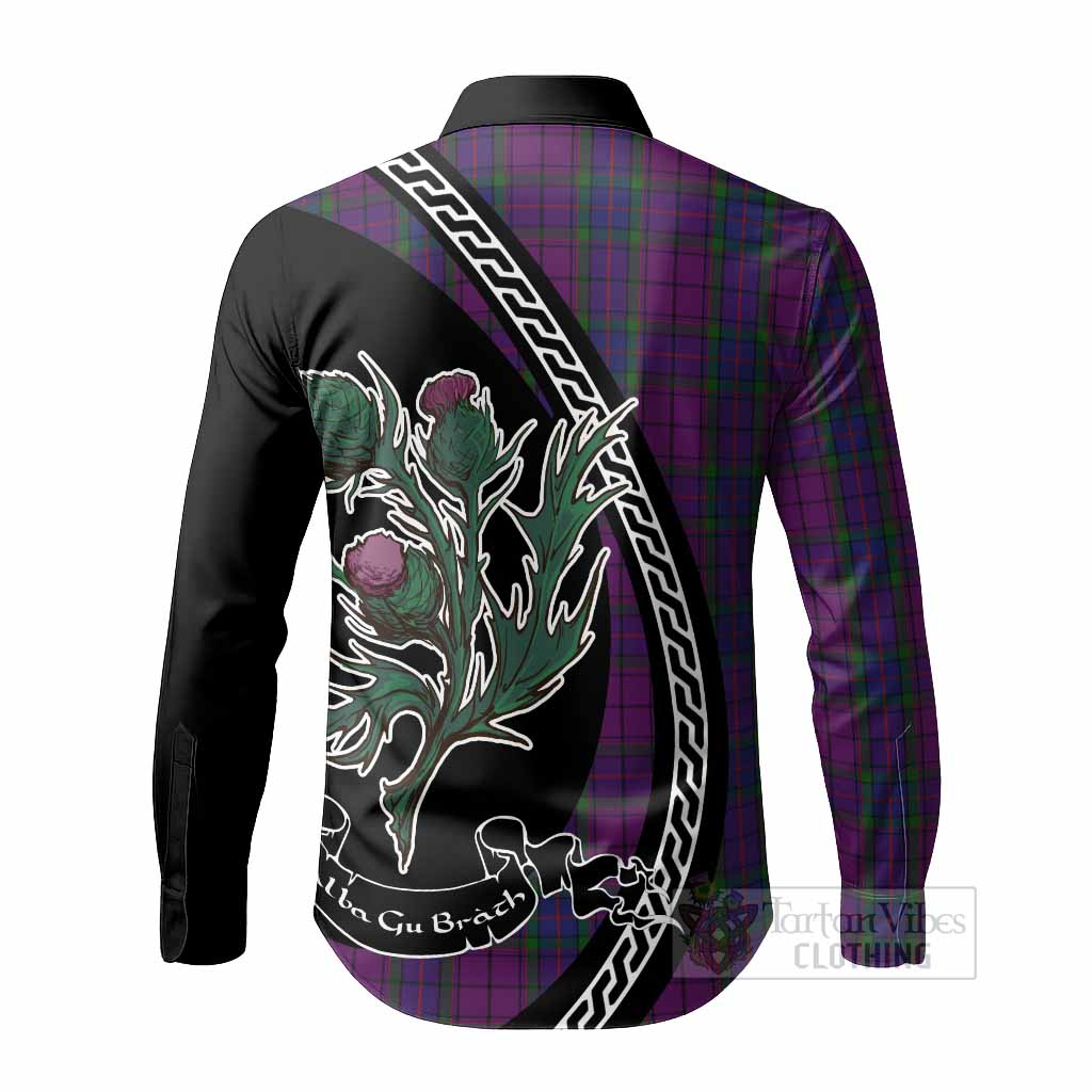 Wardlaw Family Crest Tartan Long Sleeve Button Shirts Alba Thistle Inspired - Tartan Vibes Clothing