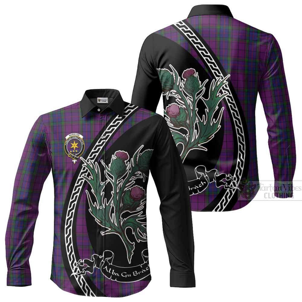Wardlaw Family Crest Tartan Long Sleeve Button Shirts Alba Thistle Inspired - Tartan Vibes Clothing