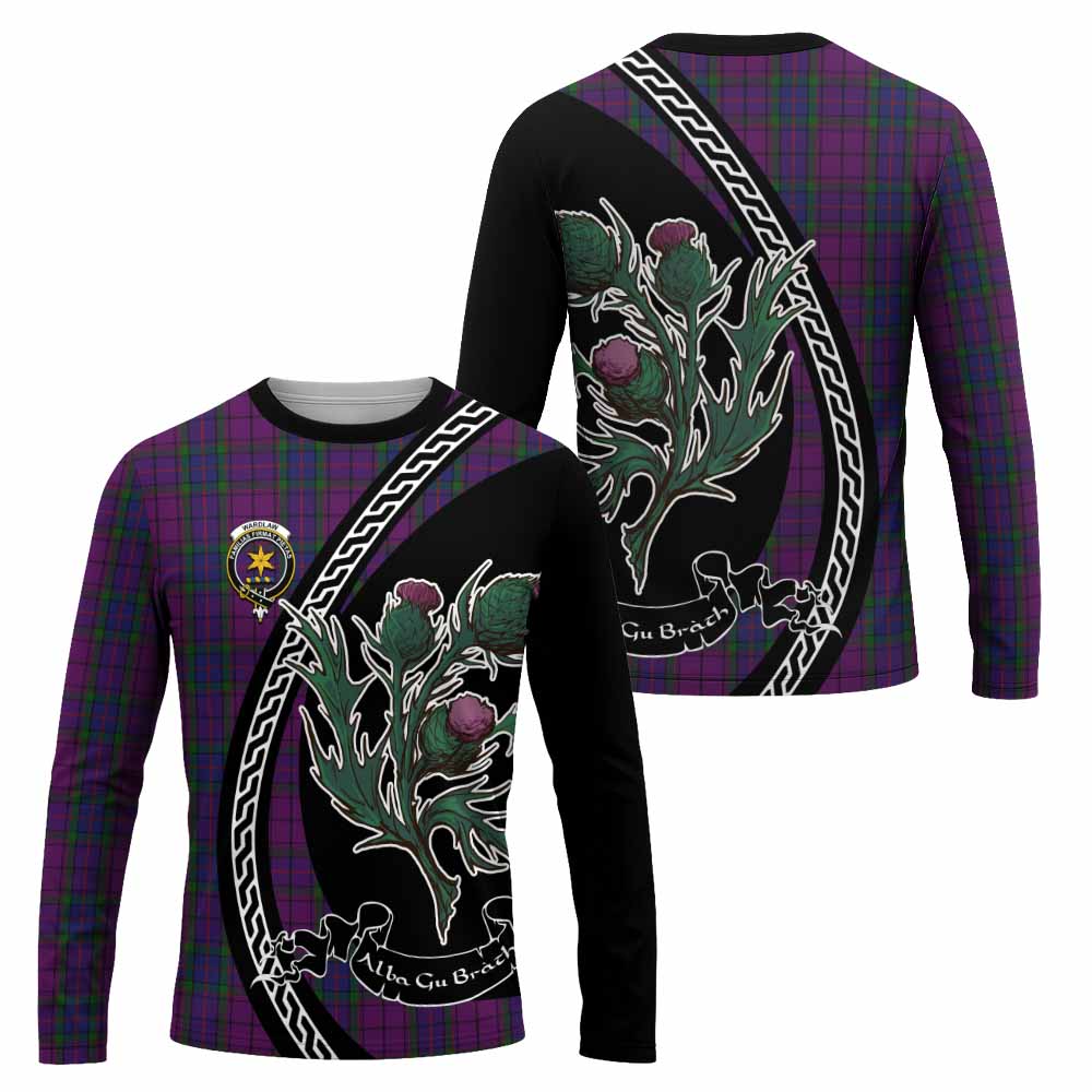 Wardlaw Family Crest Tartan Long Sleeve T-Shirt Alba Thistle Inspired - Tartan Vibes Clothing