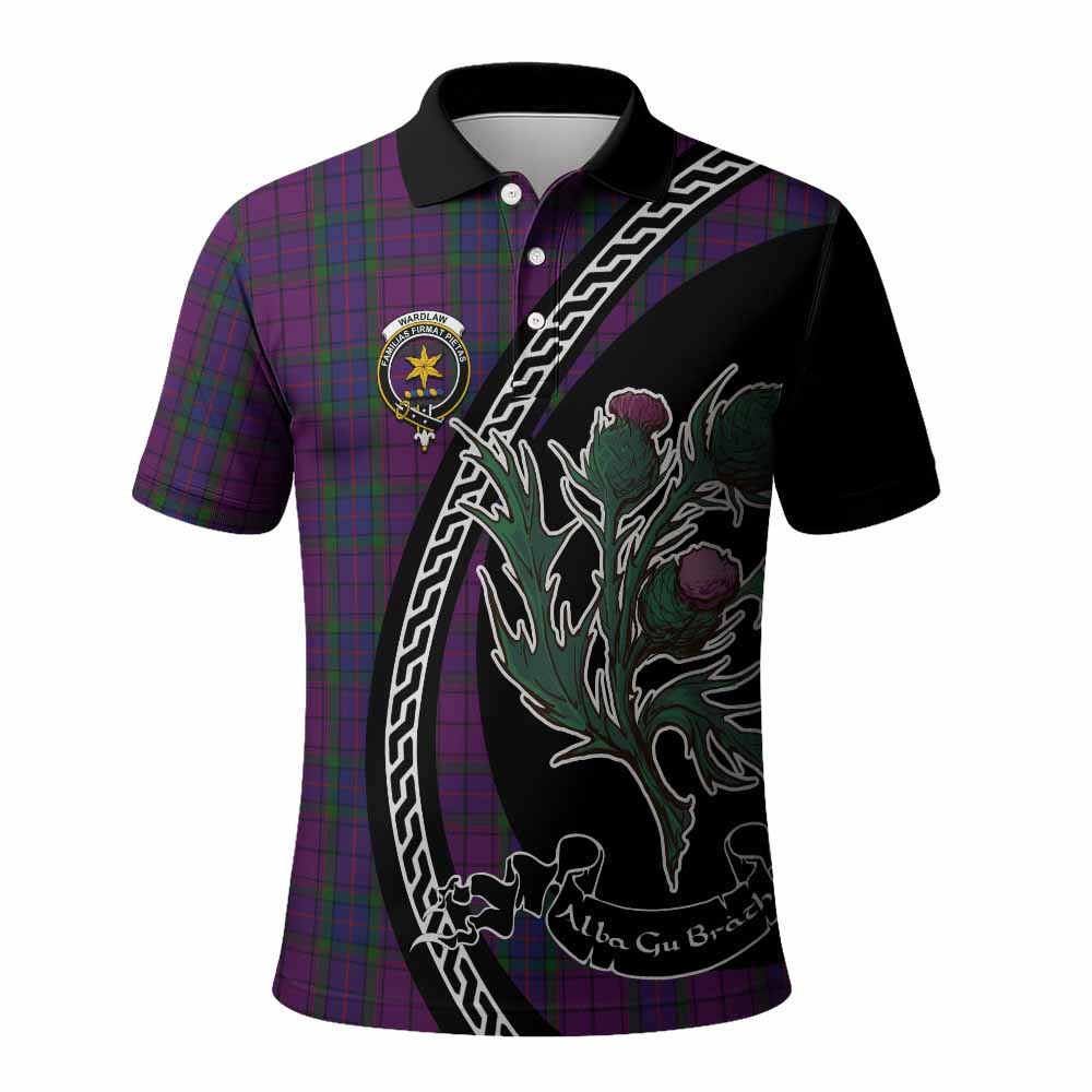 Wardlaw Family Crest Tartan Polo Shirt Alba Thistle Inspired - Tartan Vibes Clothing