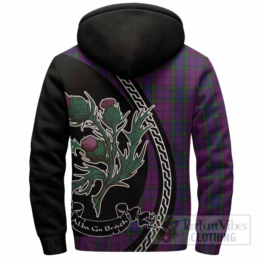 Wardlaw Family Crest Tartan Sherpa Hoodie Alba Thistle Inspired - Tartan Vibes Clothing
