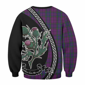Wardlaw Family Crest Tartan Sweatshirt Alba Thistle Inspired
